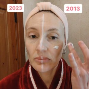 Jeanne Retief from FIGGI Life and FIGGI Beauty shows her skincare routine 2013 vs. 2023